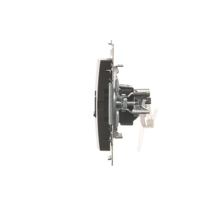 Double computer socket RJ45 cat. 6 with anti-dust cover (module) brown matt metallic