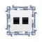 Double computer socket RJ45 category 5e (module) white