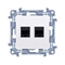 Double computer socket RJ45 category 5e (module) white