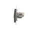 Double computer socket RJ45, category 6, shielded with anti-dust cover (module) anthracite (metallic)