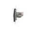Double computer socket RJ45, category 6, shielded with anti-dust cover (module) anthracite (metallic)
