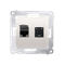 Double computer socket RJ45 category 6 with anti-dust cover (module) cream
