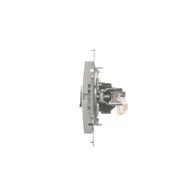 Double computer socket RJ45 category 6 with anti-dust cover (module) silver (metallic)