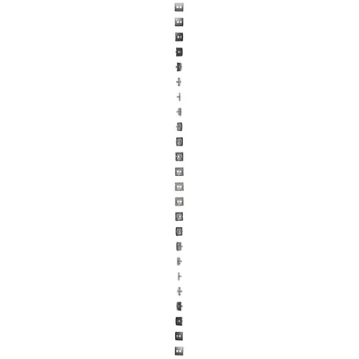 Double couvercle plat pour prises de communication de données sur Keystone. Montage avec pieds ou vis, inox (métallique)
