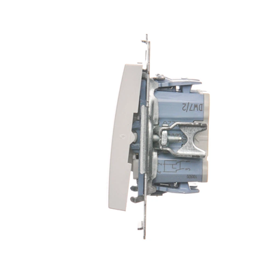 Double cross switch 2 keys (module) 230, white