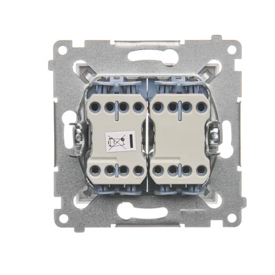 Double cross switch 2 keys (module) 230, white