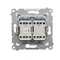 Double cross switch 2 keys (module) 230, white