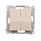 Double cross switch 2 keys (module) 230V, cream