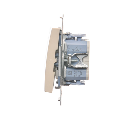 Double cross switch 2 keys (module) 230V, cream