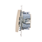 Double cross switch 2 keys (module) 230V, cream