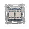 Double cross switch 2 keys (module) 230V, matt bronze metallic