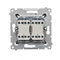 Double cross switch 2 keys (module) 230V, matt bronze metallic