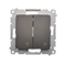 Double cross switch 2 keys (module) 230V, matt bronze metallic