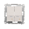 Double cross switch with backlight (module) 250 V, white