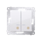 Double cross switch with backlight (module) 250 V, white