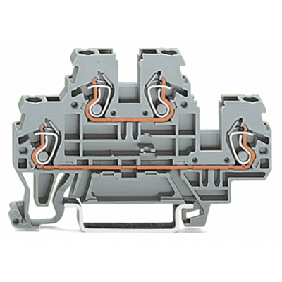 Double-deck connector L/N 2.5mm gray 50pcs.