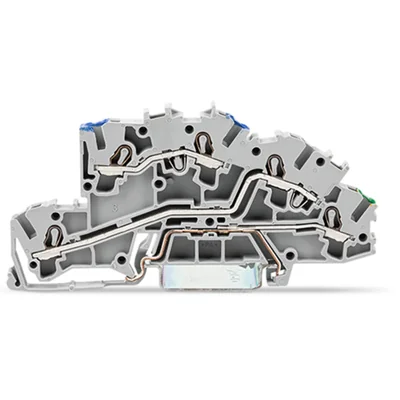 Double-deck installation connector with mounting hole 2.5 mm², gray 2003-7646