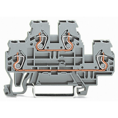 Double-deck L/L terminal block 2, 5mm² gray 50 pcs.