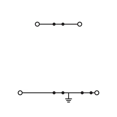 Double deck PE/pass-through connector, gray 2002-2247