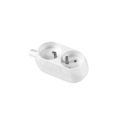 Double detachable socket 2x2p+Z white