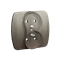 Double earthed plug socket 16A 230V satin (metallic)