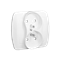 Double earthed plug socket 16A 230V white