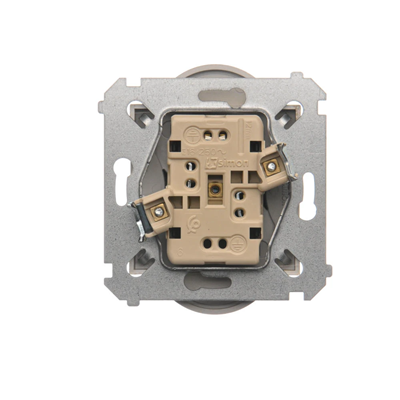 Double earthed plug socket for nature frames 230V, gold metallic