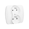 Double earthed plug socket with phase invariance function 16A 230V white