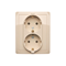 Double earthed Schuko socket outlet beige