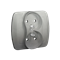 Double earthed socket 16A 230V silver (metallic)