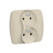 Double earthed socket-outlet, phase invariant, 16A, 230V, screw terminals, beige