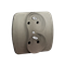 Double earthed socket outlet, phase invariant, 16A, 230V, screw terminals, satin (metallic)