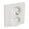 Double electric socket badge, white