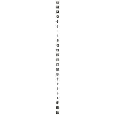 Double flat cover for data communication sockets on Keystone. Mounting with feet or screws, inox (metallic)