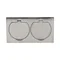 Double flush-mounted socket French type IP55 stainless steel