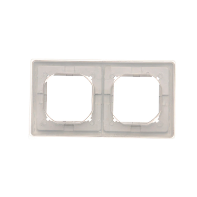 Double frame for splash-proof version IP44 with a set of gaskets, inox (metallic)