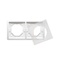 Double frame for splash-proof version IP44 with a set of gaskets, white