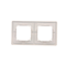 Double frame for splash-proof version IP44 with a set of gaskets, white