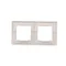 Double frame for splash-proof version IP44 with a set of gaskets, white