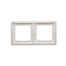 Double frame for splash-proof version IP44 with a set of gaskets, white