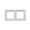 Double frame for splash-proof version IP44 with a set of gaskets, white