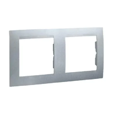 Double frame - universal horizontal and vertical, aluminum (metallic)