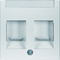 Double front plate with sliders protecting against dust with a description field - Alu mat
