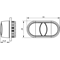 Double-gear drive white/black nickel-plated ring