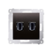 Double HDMI socket (module) anthracite metallic