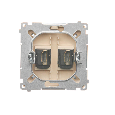 Double HDMI socket (module) beige