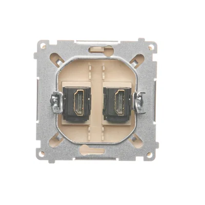 Double HDMI socket (module) beige