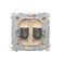 Double HDMI socket (module) beige