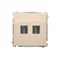 Double HDMI socket (module) beige