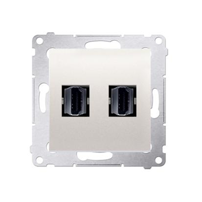 Double HDMI socket (module) cream